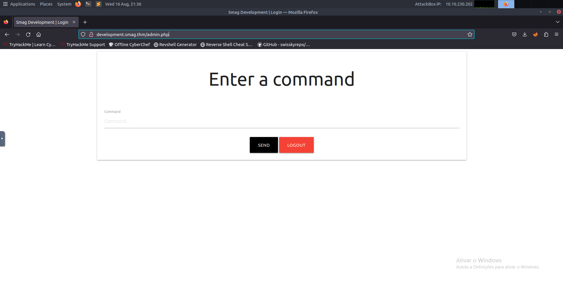 Commands Page