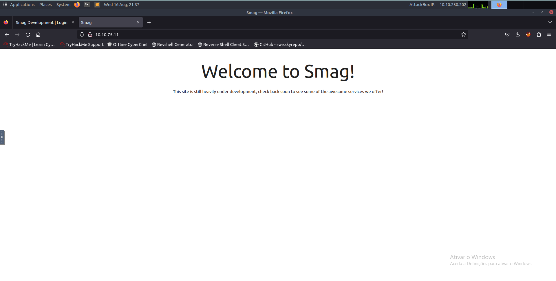Original Landing Page